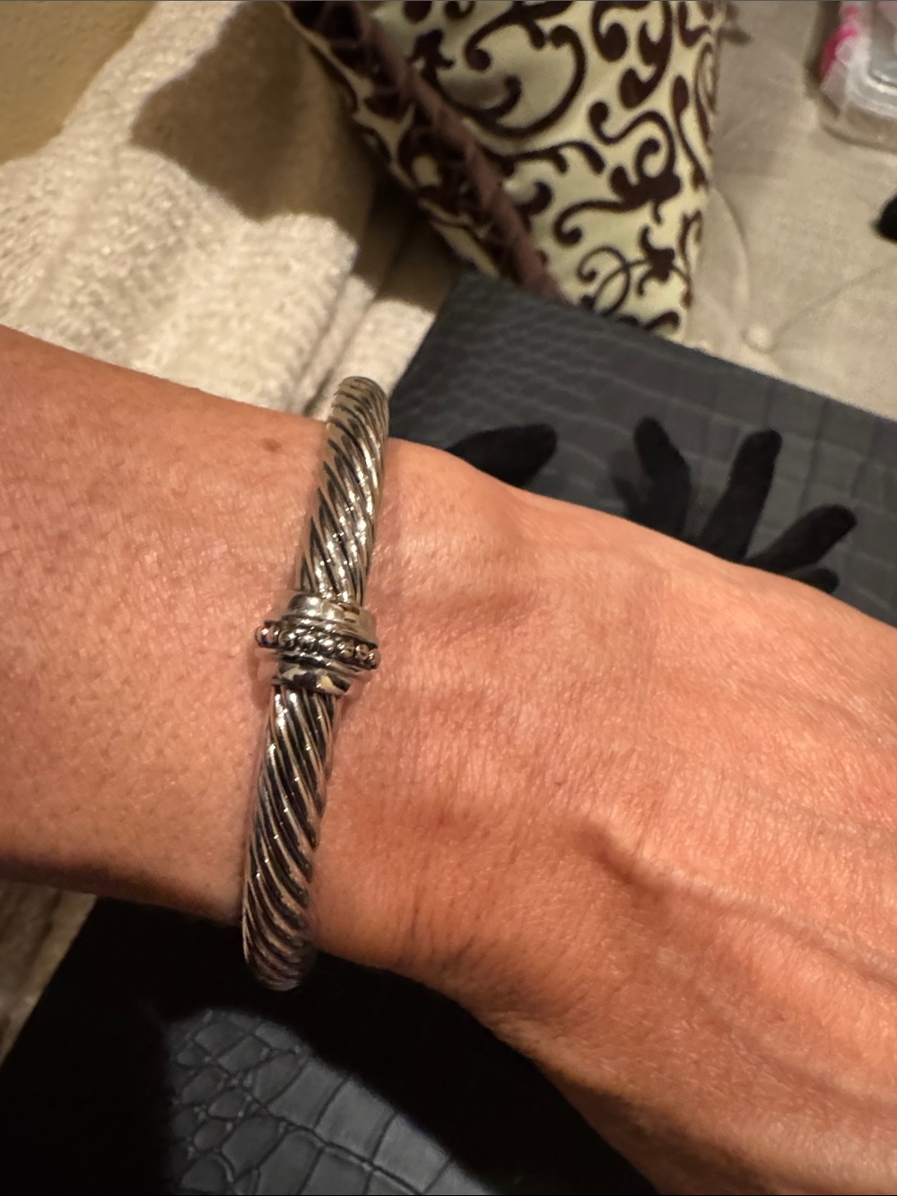 Twisted Silver  Bracelet - Women's Fashion Jewelry